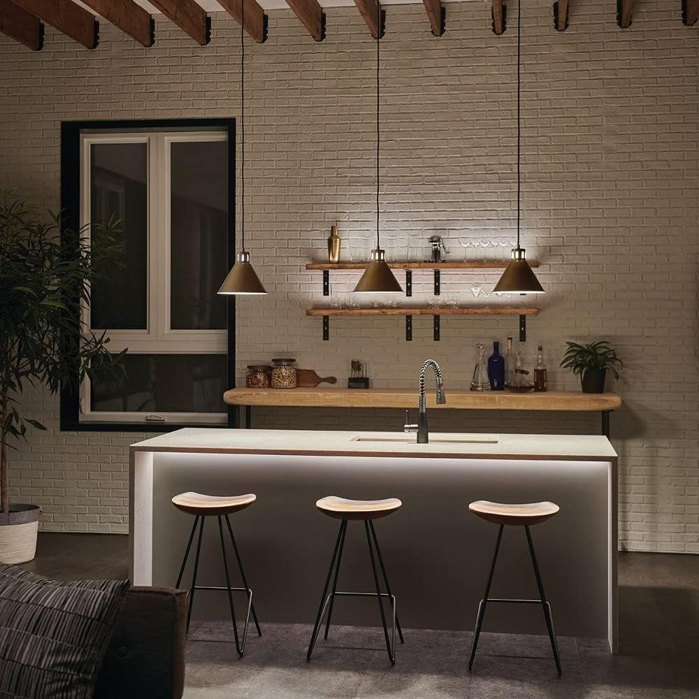 Zailey 9.5" 1 Light Pendant in Natural Brass