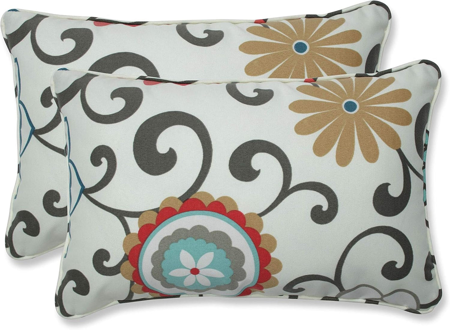 Floral Indoor/Outdoor Weather Resistant Pillow with Plush Fill