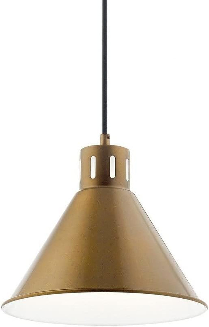 Zailey 9.5" 1 Light Pendant in Natural Brass