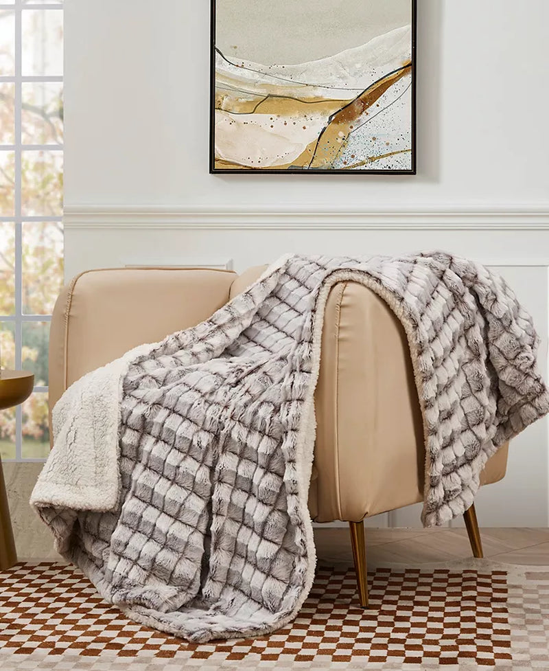 Reversible Micromink to Faux-Sherpa Tie-Dye Throw, 50" X 60", Exclusively at MacyâS