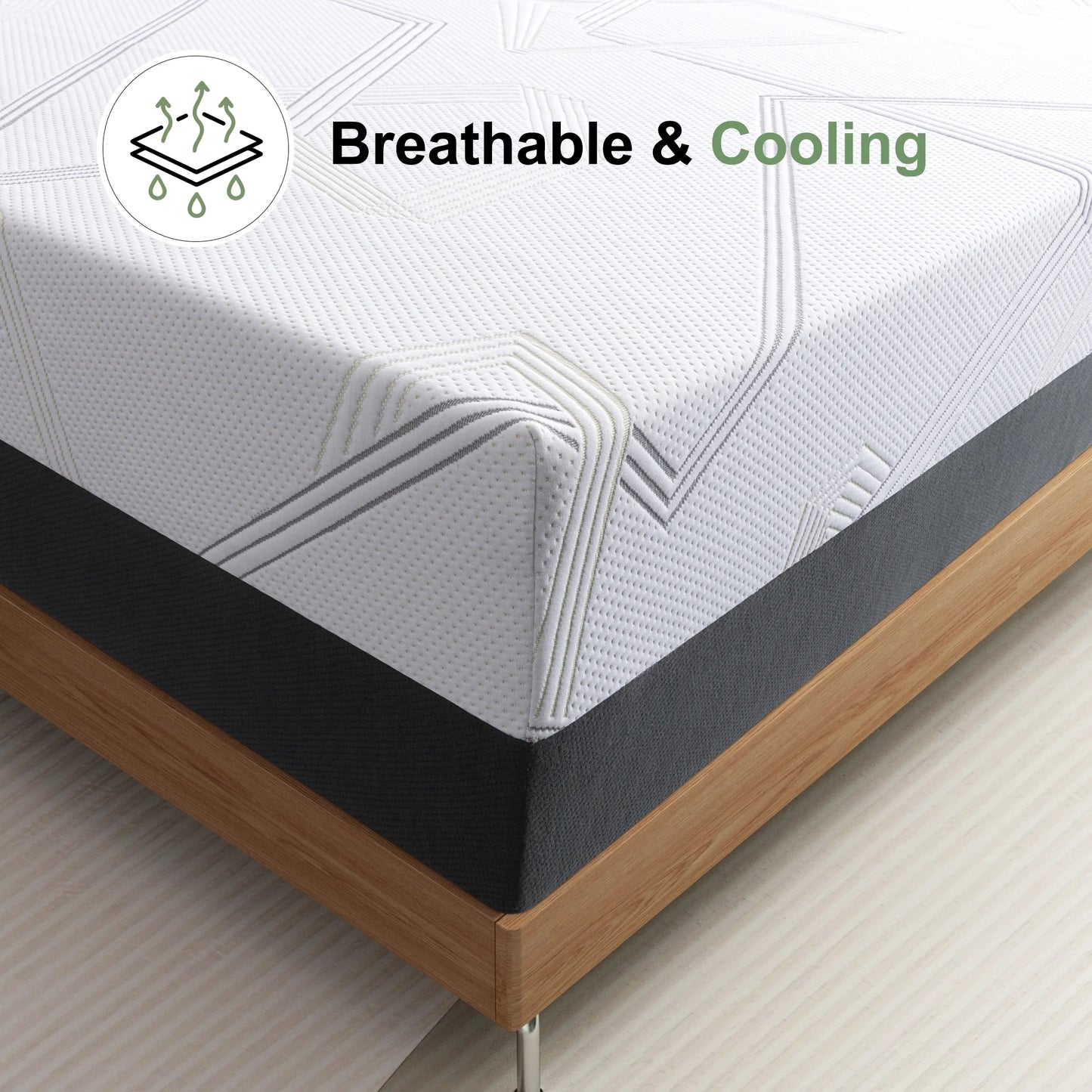 Queen Mattress, 8" Medium Gel Memory Foam Mattress in a Box, Queen Size