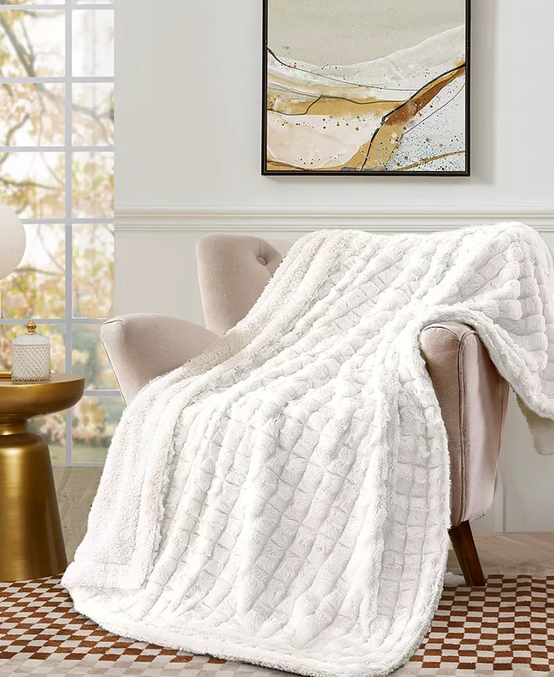 Reversible Micromink to Faux-Sherpa Tie-Dye Throw, 50" X 60", Exclusively at MacyâS