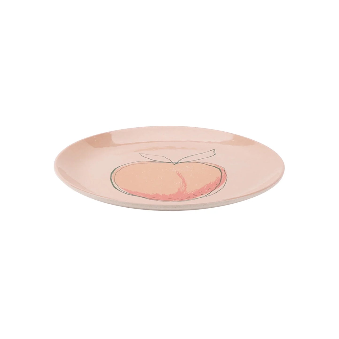 12-Piece Bamboo Melamine Dinnerware Set, Pink Peach