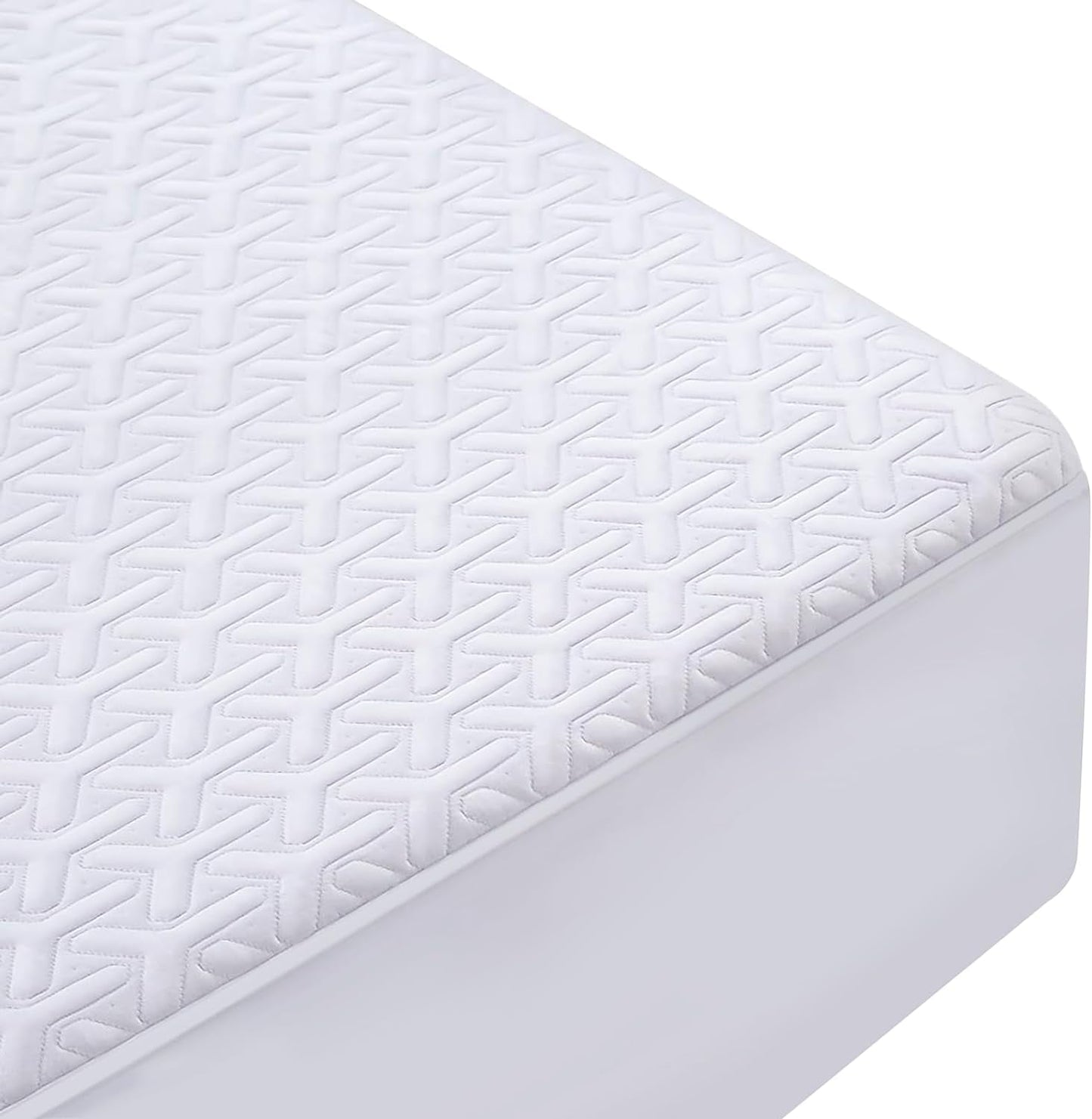 Premium waterproof king size mattress protector, cooling, breathable, deep pocket, noiseless, white, 78"x80".