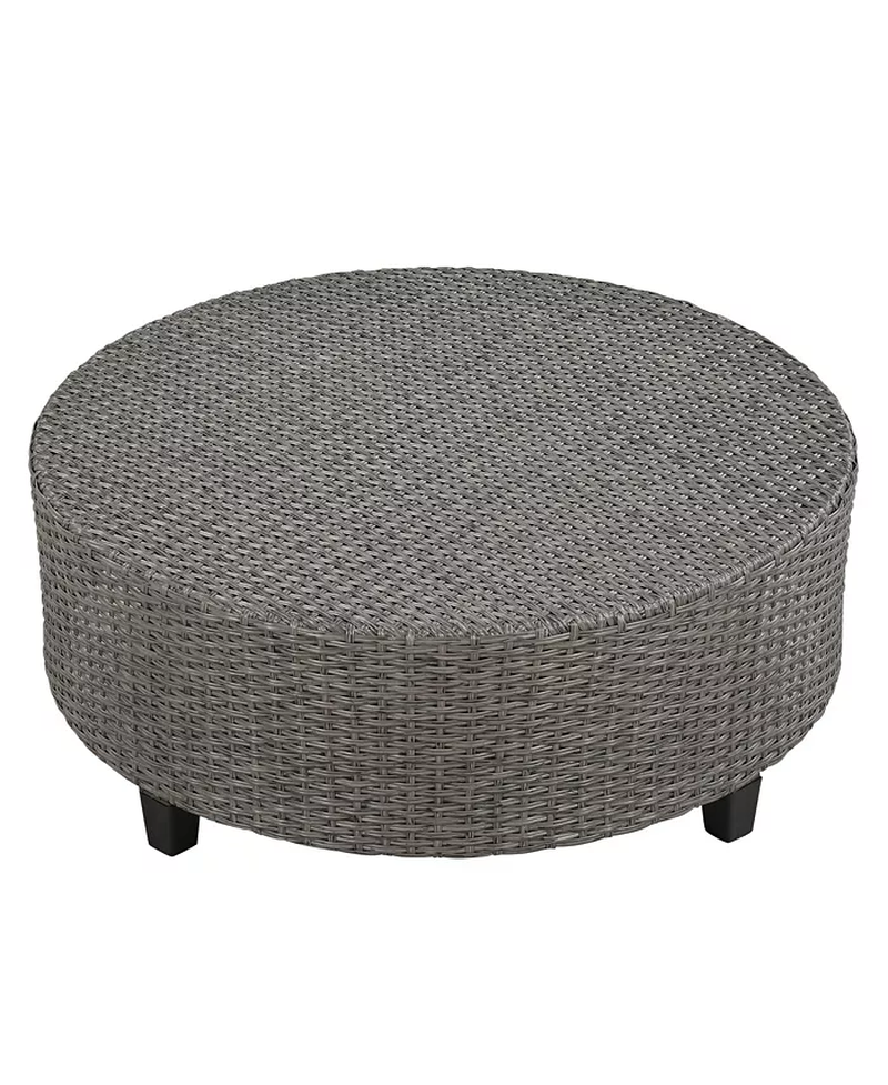 6 Person Fan-Shaped Rattan Suit Combination Patio Furniture