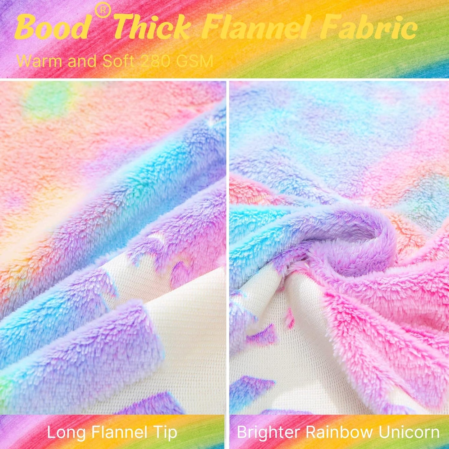 Rainbow Unicorn Glow in the Dark Blanket for Kids, Unicorn Blanket for Girls, Kids Blankets,Christmas Personalized Gifts for Kids, Girls Blankets and Throws, Soft Furry Fuzzy Plush Throw Blanket