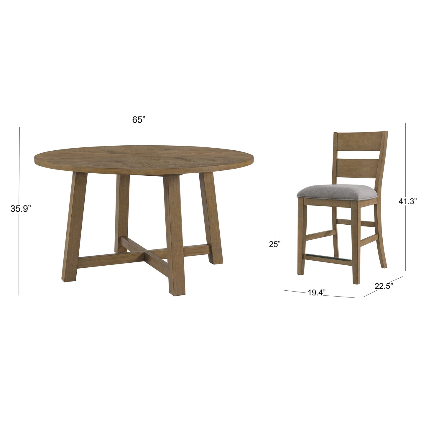Wellington 7-Piece Counter Height Dining Table Set