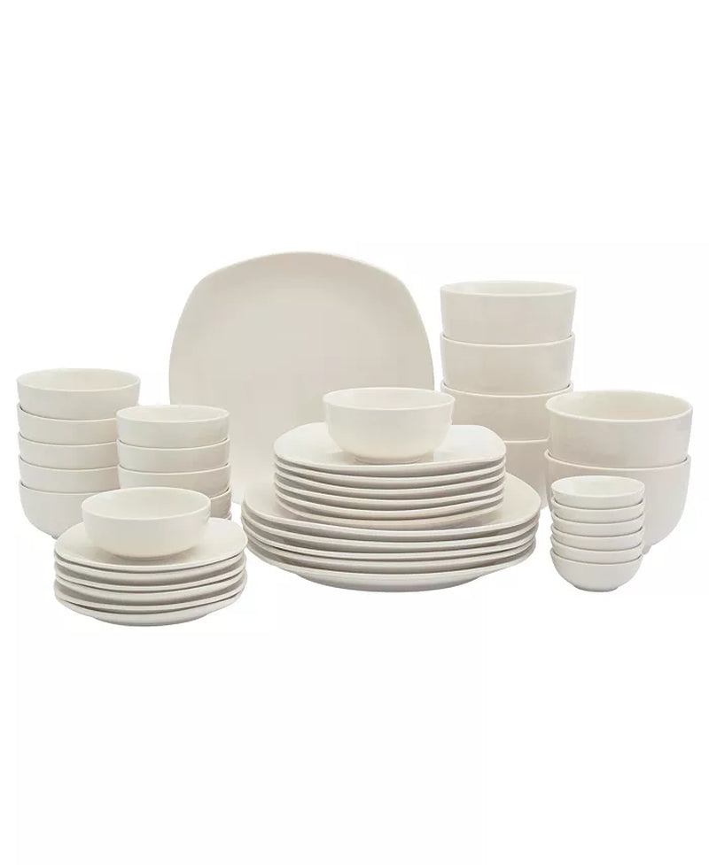 Inspiration by Denmark Soft Square 42 Pc. Dinnerware Set, Service for 6