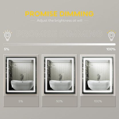 Led Mirror, Led Mirror for Bathroom, Led Bathroom Mirror, 32 X 24 Inch Lighted Bathroom Mirrors with Anti-Fog and Dimmable Led Mirror, Memory Bathroom Mirror, Led Vanity Mirror